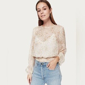 CAMI NYC ROBYN CHIFFON TOP in Pale Waterflower